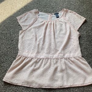 Ann Taylor pink peplum top